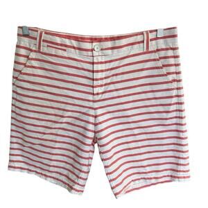 GAP Khaki Shorts Chino Golf Chinos Womens 6 Pink White 9” Inseam Coastal Preppy